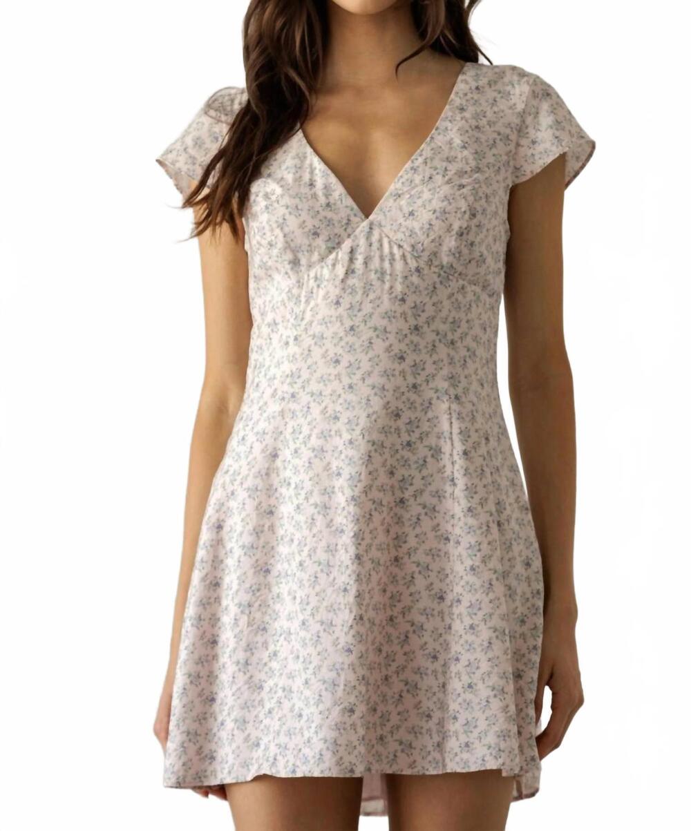NEW STORIA may flowers dress in pink/ purple